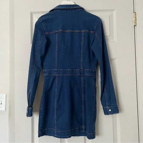 Zara Denim Dress Size X-Small - Picture 7 of 10